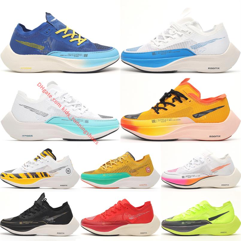 

High Quality ZoomX Fly Next% 2 Running Shoes Newest Hyper Royal Yellow Strike White Po Blue Aurora Green Ekiden Pack Outdoor Sn287Q, #09 volt