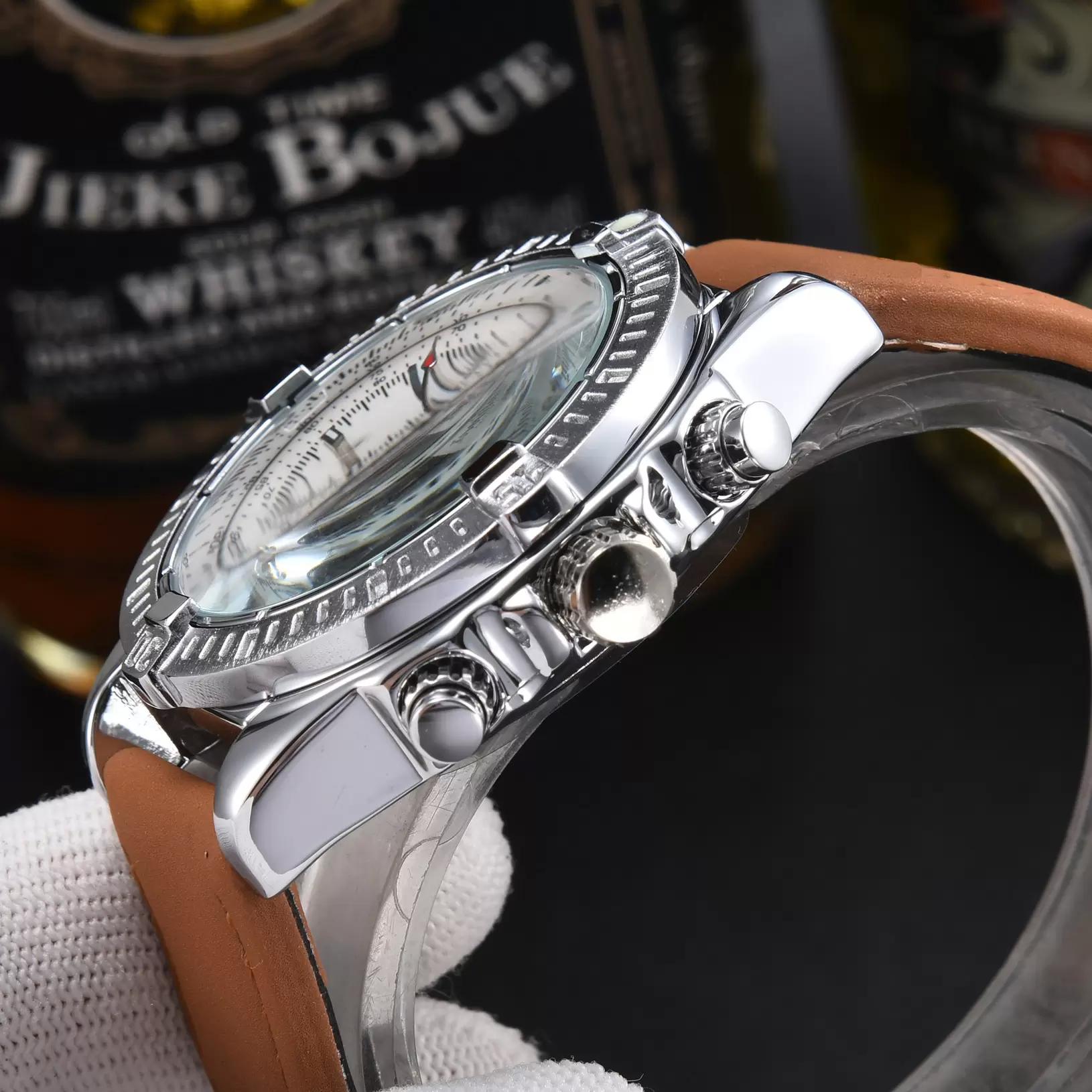 

Automatic Men's Watch Men Fashion Wristwatches Luxury Watch Leather Sports Diving Chronograph 42mm Durable