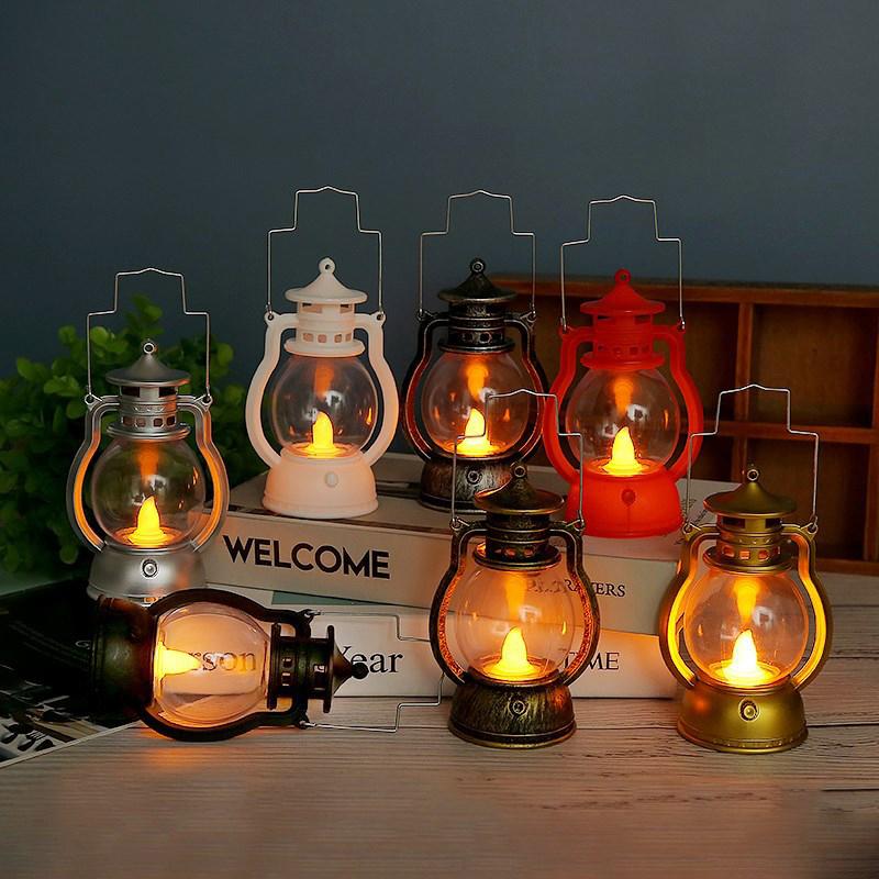 

Party Decoration Retro Creative LED Pony Lantern Bar Prop Halloween Decor Christmas Gift