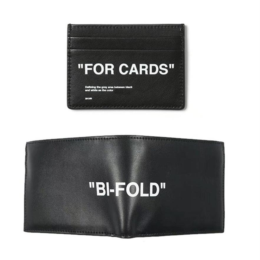 

Backpack 2022 OFF Brand Hip Hop White Bag 11 Clone Top Quality Leather Wallet Card Money Fashion Pouches241H, Black