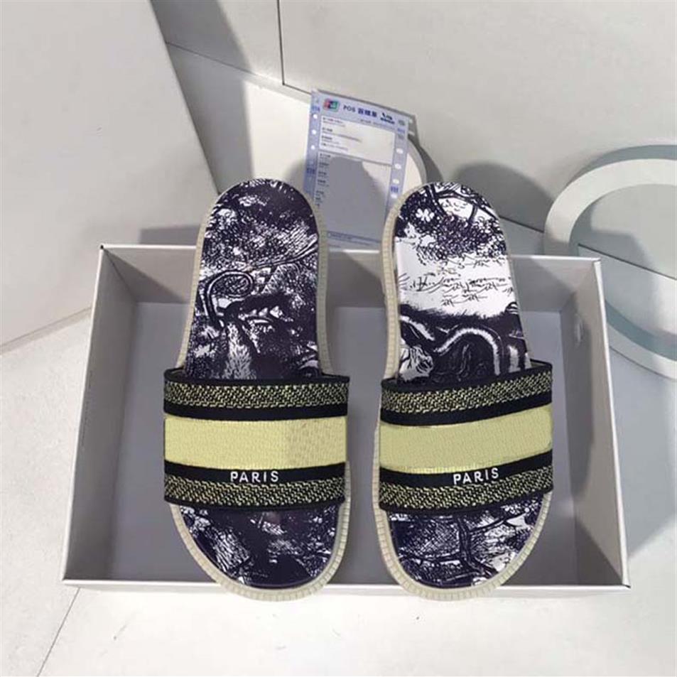 

slipper for woman Cross Slippers Dupe Woody Retro Letter Sandals Black White Red Loafers Leather Flops Flat Summer Outdoor Beach W243m, #9