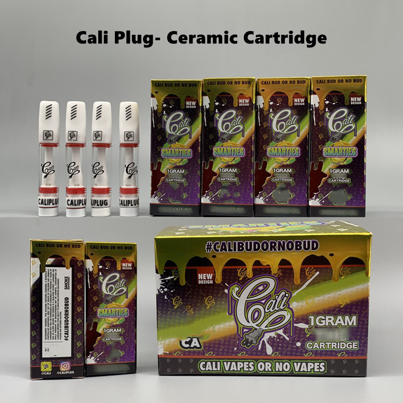 

Cali plug Ceramic Vape 1.0ml Atomizer Hologram Thick Oil Cartridge Caliplug Ceramic 510 Glass Cartridges Empty Pen Vaporizer With Retail Packaging Box
