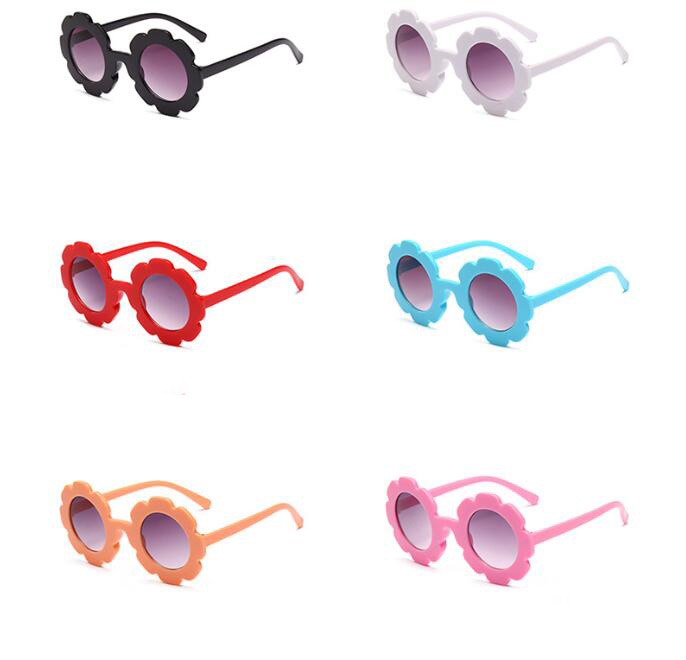 

Round Flower Sunglasses Girls Boys Flower Glasses Cute Outdoor Beach Eyewear for Kids