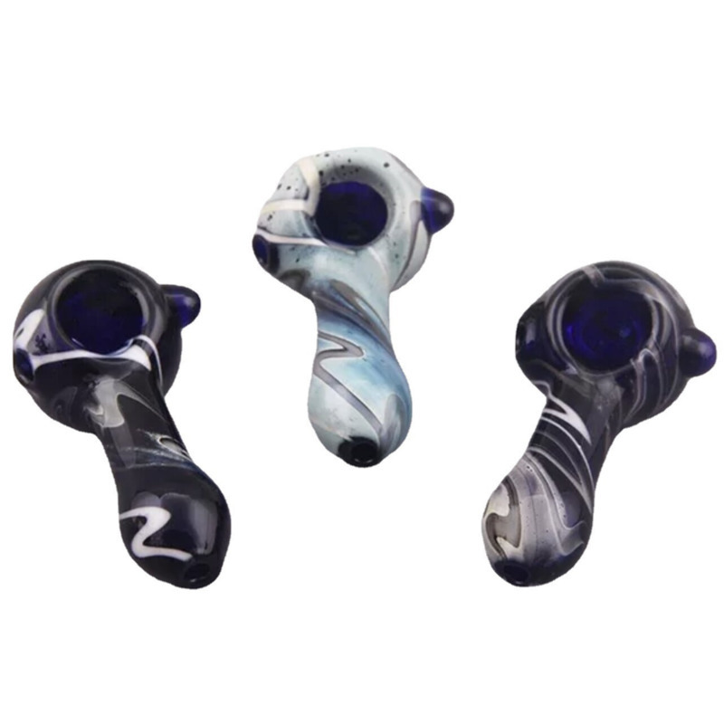 

Cheap Mini Style Hand Spoon Pipes Glass Dry Pipe for Smoking Hookahs Glass Bong