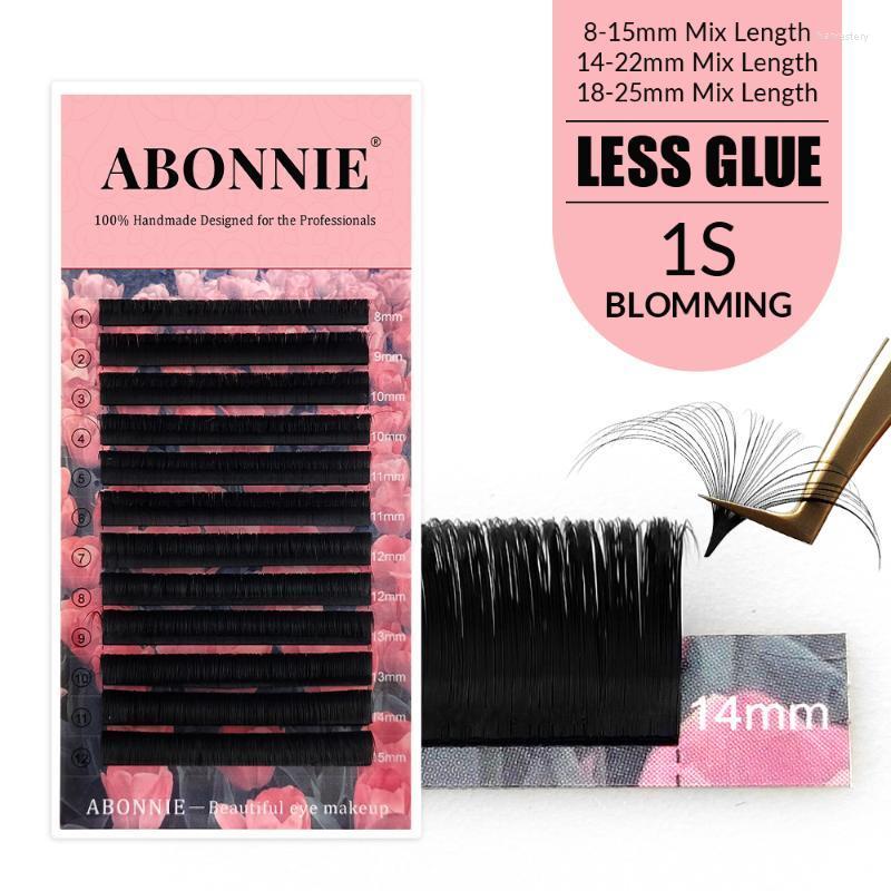 

False Eyelashes Abonnie 0.03 Fast Fanning Lashes Easy Fan Eyelash Extensions Mega Volume Cashmere Supply For Eye BeautyFalse Harv22