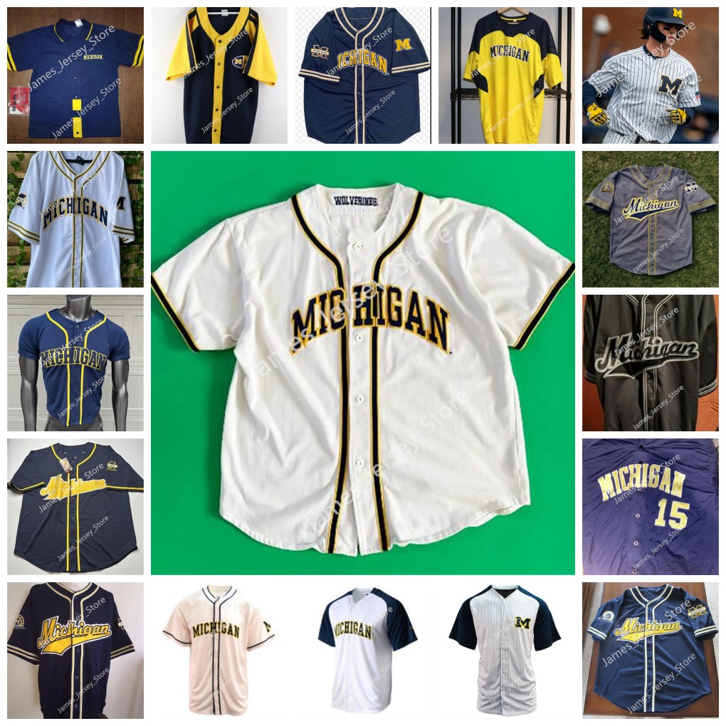

Custom Stitched Michigan Wolverines Baseball Jersey 37 CHASE ALLEN CONNOR O'HALLORAN ANGELO SMITH CHRISTIAN BLAKELY JACOB DENNER NOAH RENNARD IAN KENNEDY Jerseys