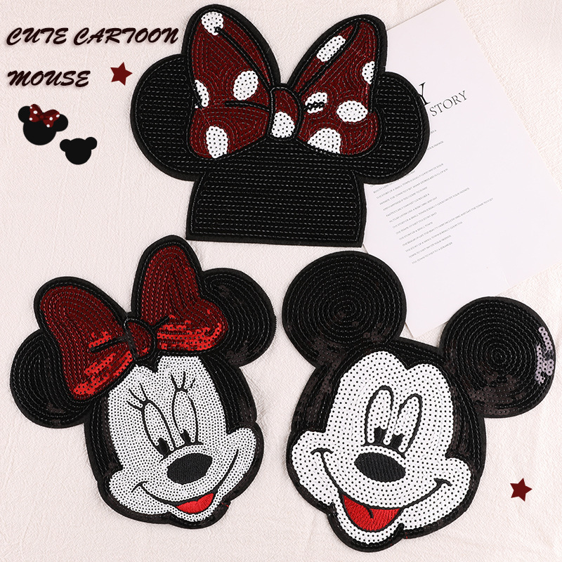 

Notions Fashion Classic cartoon Sequin Embroidery Patch Sewing on Patch DIY Decorative Accessories
