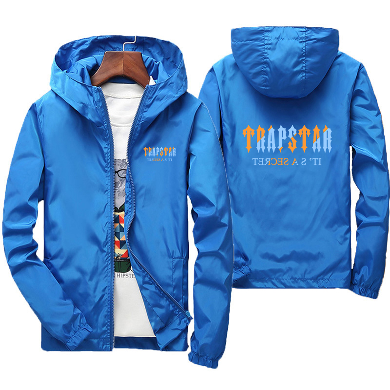 

2022 Designer Mens Trapstar Jacket Spring Autumn Coat hip hop Fashion Hooded Jackets Sports Windbreaker Casual Brand Coats woman Outerwear C, Orange
