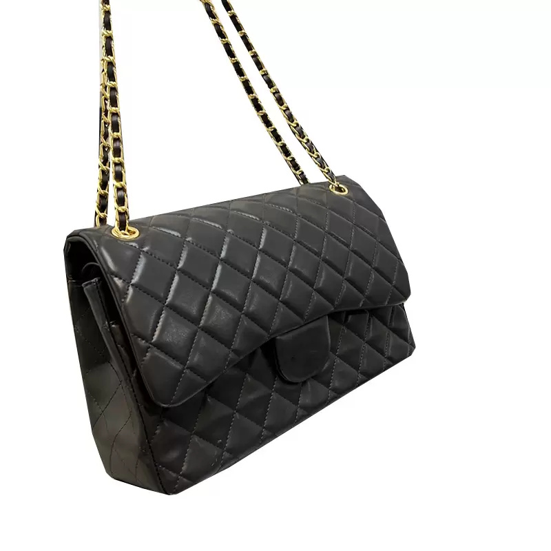 2022SS Sacs à volets doubles classiques vintage Maxi Jumbo Lambe / mollet Caviar Leather Multi Pochette grande capacité célèbre sac à main de con