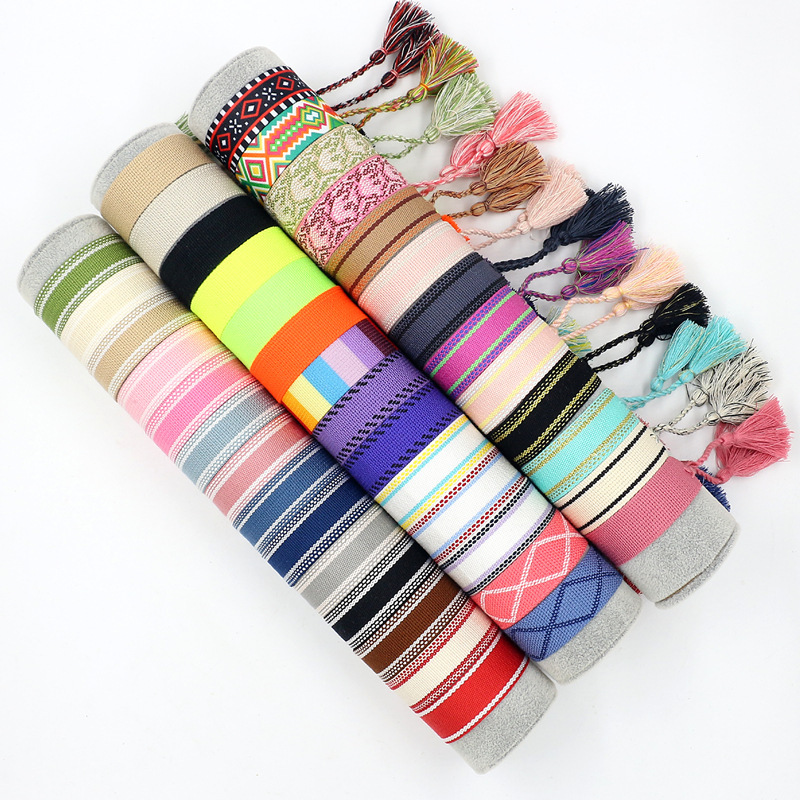 

Kids Luxury Designer letter Jewelry big boys girls Bracelets Fashion Braided Tassel Embroidered Lovers Bracelet A8714, Tell us you need color number