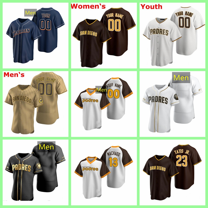 

Custom San Diego''Padres''men Baseball Jerseys 23 Fernando Tatis Jr 13 Manny Machado 19 Tony Gwynn 7 Margot 10 Profar 29 Lamet men women 617, Nik logo