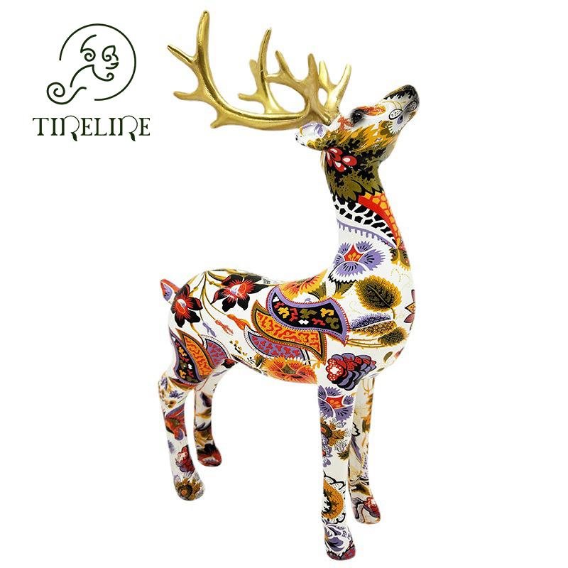 

Decorative Objects & Figurines Home Decor Statues Sculpture House Decoration Living Room Nordic Modern Graffiti Painted Water Transfer Deer
