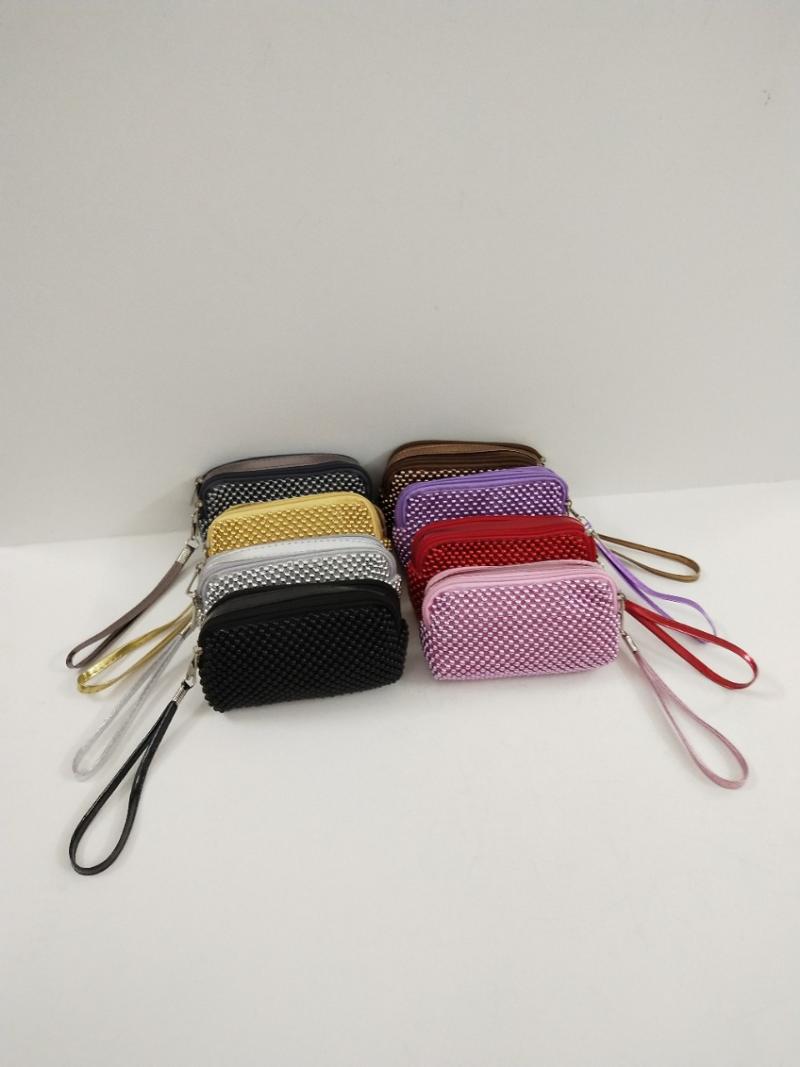 

Wallets Soft Handle With Solid Color Double Inner Patch Pocket Black Medium Vertical Square Women's Wallet Zipper Handbag Card HolderWal, 05