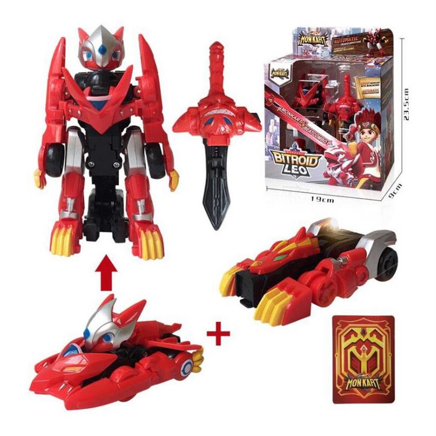 

Monkart StormCarts Transformation Robot Moncha Car MEGA MEECARDS COMBO Bitroid Zero Draka Leo Megaroid Toy no color box287o, 1 no color box