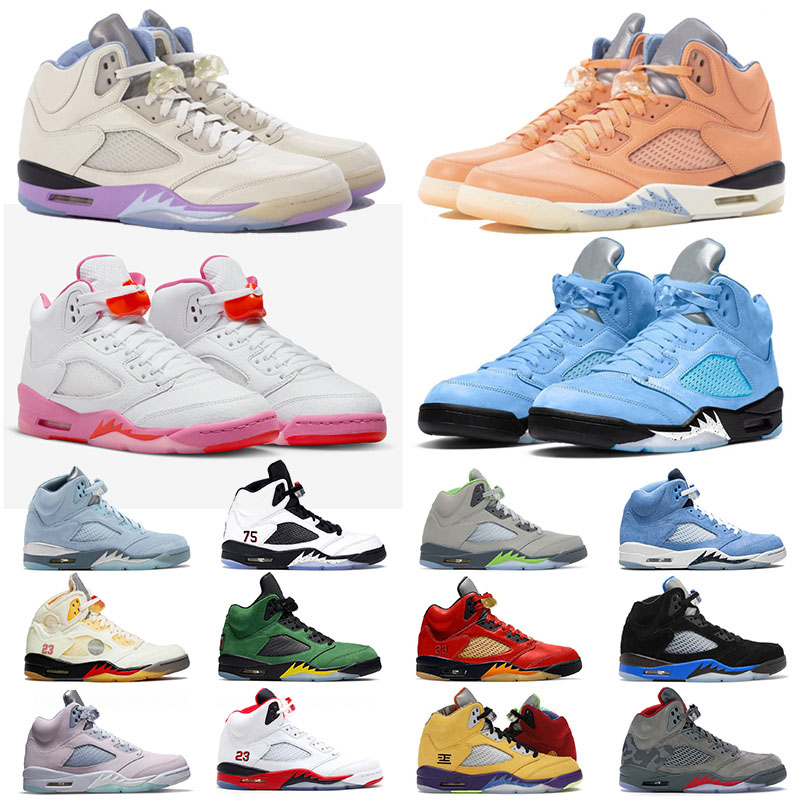 

DJ Khaled x We The Bests Jumpman 5 Mens Womens Basketball Shoes 5s v Pinksicle Green Bean Gators Hare Unc Easter NFL Helmet Designer Sports Sneakers Trainers Big Size 13, A2 40-47 sail
