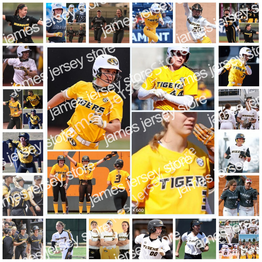 

James 2022 NCAA Custom Mizzou Missouri Tigers softball Baseball Jersey 0 KENDAL COOK 2 KENDYLL BAILEY 3 JENNA LAIRD 5 EMMA NICHOLS 6 MADDIE SNIDER, 10