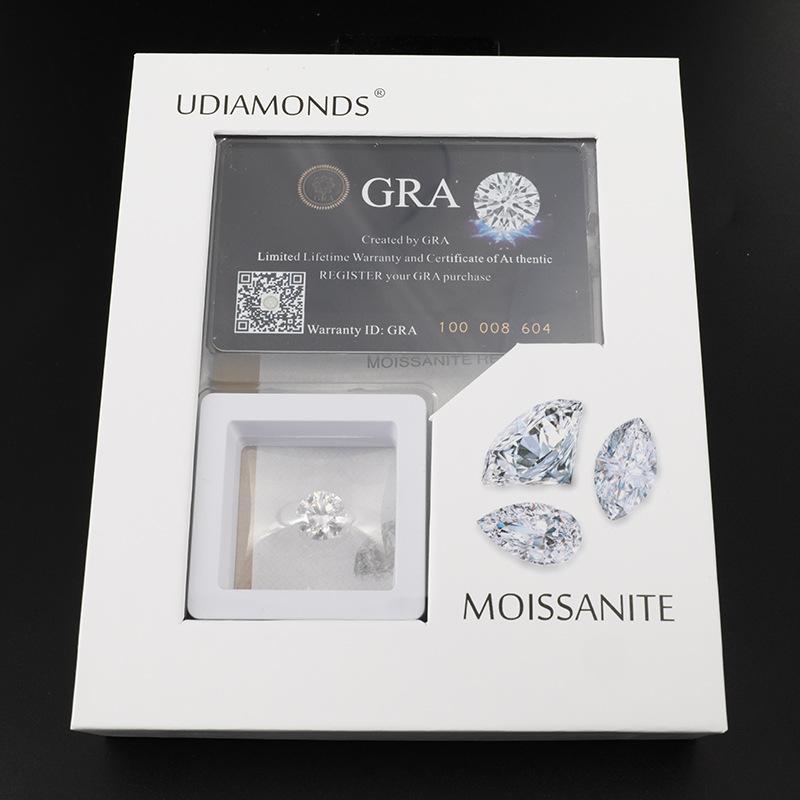 

Loose Diamonds Package 6.5mm 1ct D Color FL Round Moissanite Stones Excellent Cut 8 Heart Arrow Pass Test For DIY Jewelry MakingLoose Diamon
