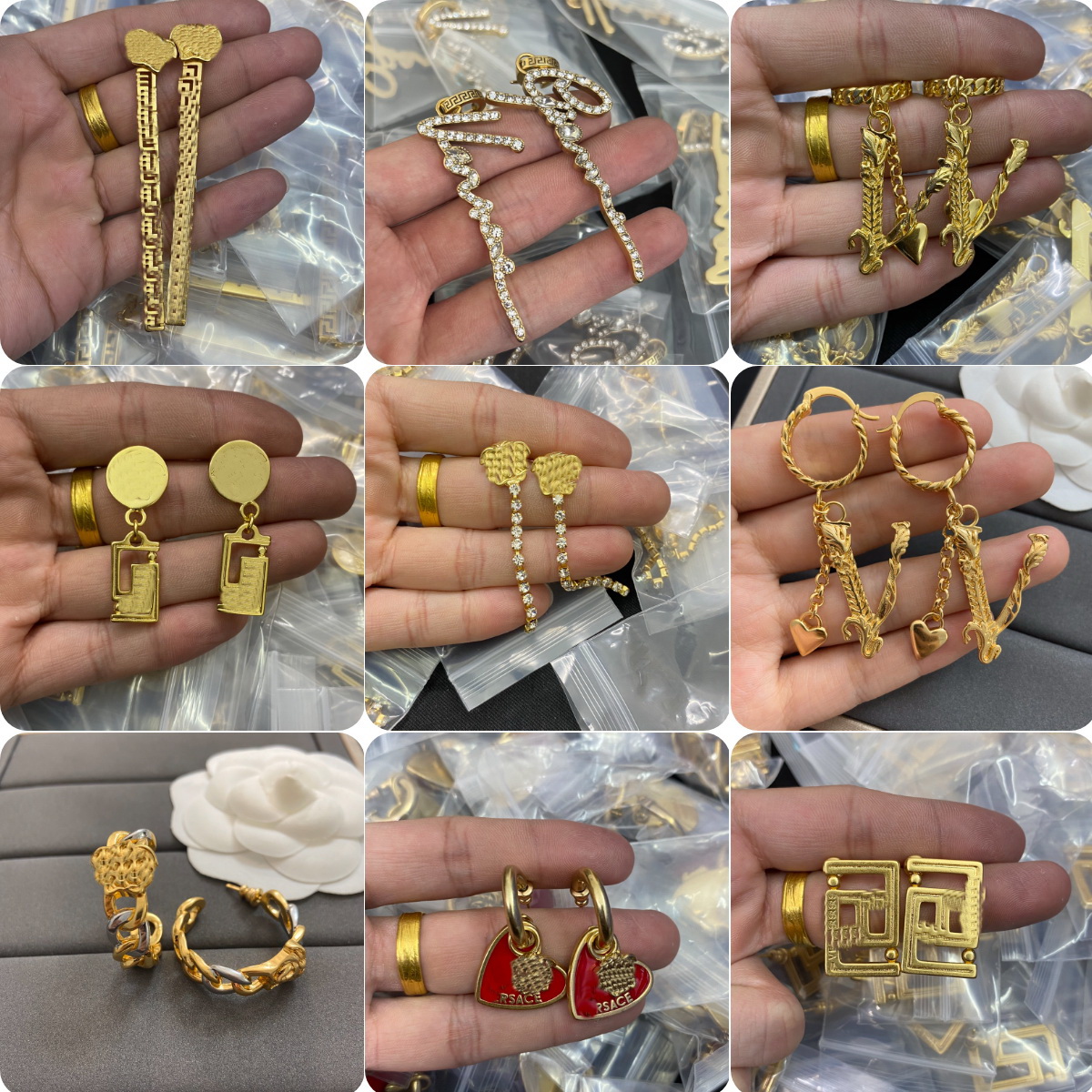 

Fashion Simple Designed Ladies Virtus rivet Earrings Ear Studs pendant Banshee Medusa Head Portrait 18K Gold Plated Women's Diamond Earring Designer Jewelry N12