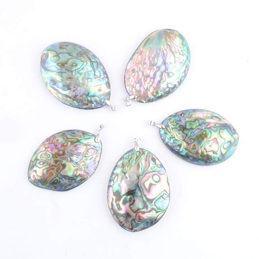 

Trendy New Zealand Mother of Pearl Abalone Shell Pendant Charm Beads Oval American Weddings Jewelry Fashion Accessory DN3429