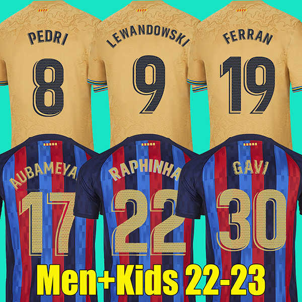 

Camisetas de football LEWANDOWSKI PEDRI ADAMA AUBA soccer jersey FERRAN 22 23 ANSU FATI 2022 2023 GAVI RAPHINHA barcelona DEST kit shirt men, Away