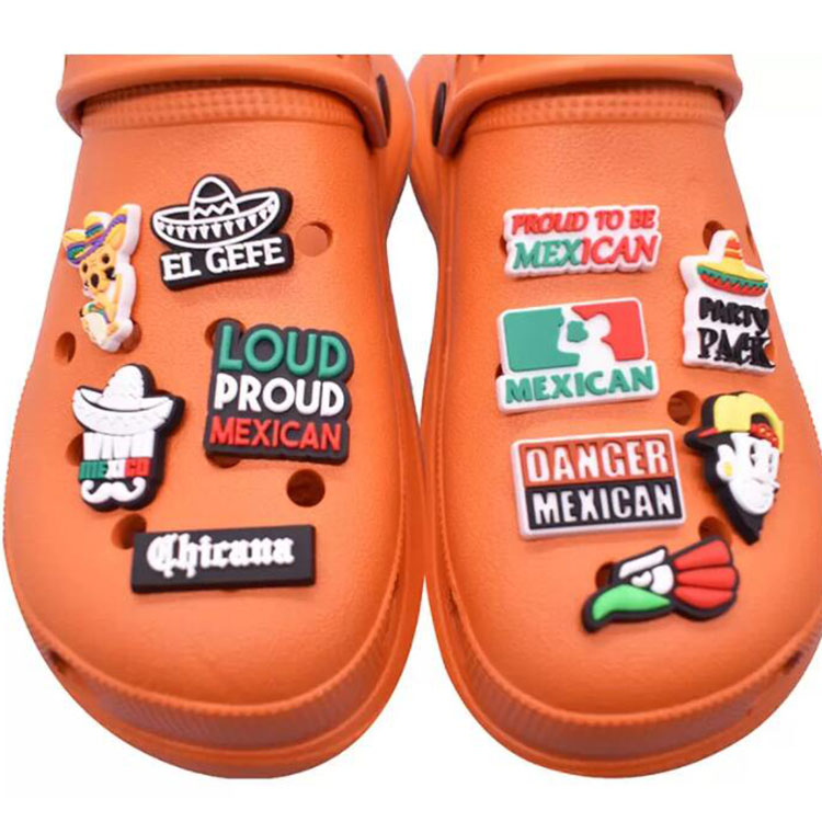 

new arrived pvc croc charms soft rubber shoecharms buckle clog garden shoe flower fashion accessories gift