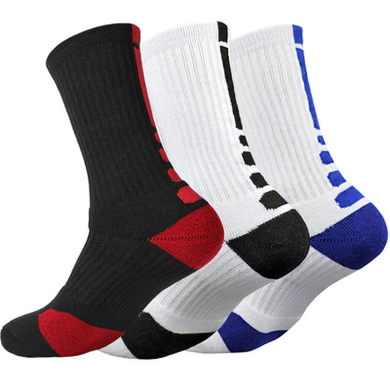 

Men's Socks 1 Pair Sports Towel For Men Women Cotton Breathable Shaping Sock Male Sweat Absorption Deodorant Middle Tube Sport Socken, Black
