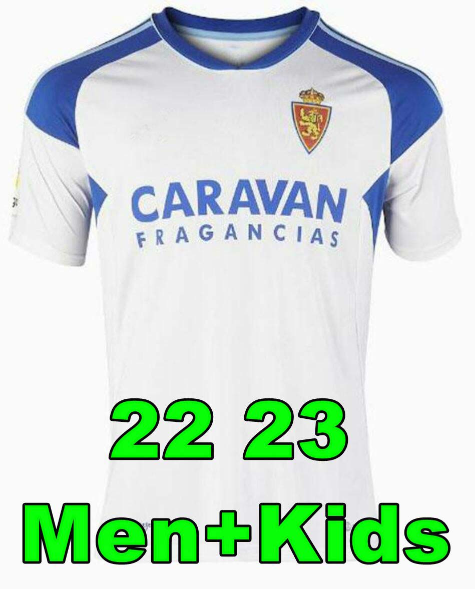 

22 23 Real Zaragoza FRAN GAMEZ Soccer jerseys ZAPATER 2022 2023 POMBO SHINJI KAGAWA Football shirts GUTI JAVI ROS KIDS L. SUAREZ Home camiseta de futbol, 21 22 third kids size