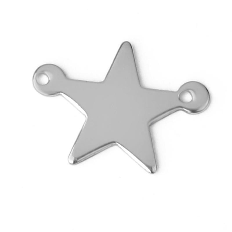 

Charms Pieces/Bag Star Pendant 10.5 8.5mm Double Hole Small Pendants Bracelet Necklace Fashion Jewelry Making Accessorie WholesaleCharms