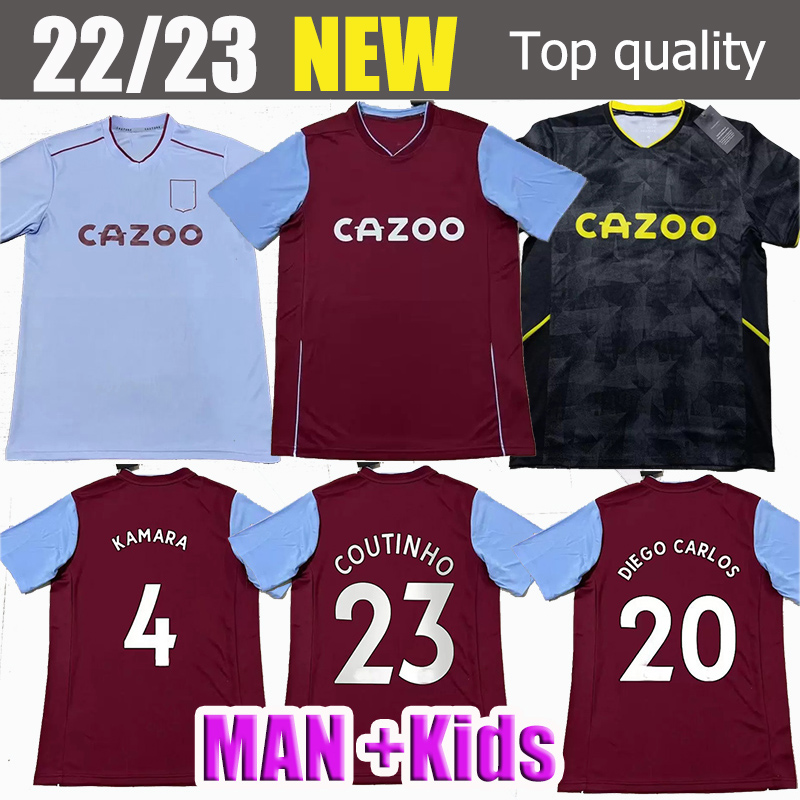 

2022 2023 Aston Villaes WATKINS BUENDIA Soccer Jerseys 22 23 Home away McGINN EL GHAZI WESLEY DOUGLAS LUIZ MINGS KONSA CASH M.TREZEGUET Football shirts