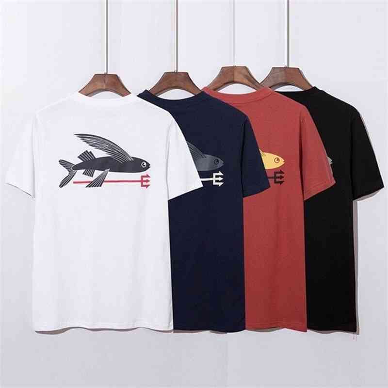 

Designers Patagonias T-shirts Bata Popular Shark Print Hip Hop and Wo Casual Round Neck Short Sleeve T-shirt Wholesale, White