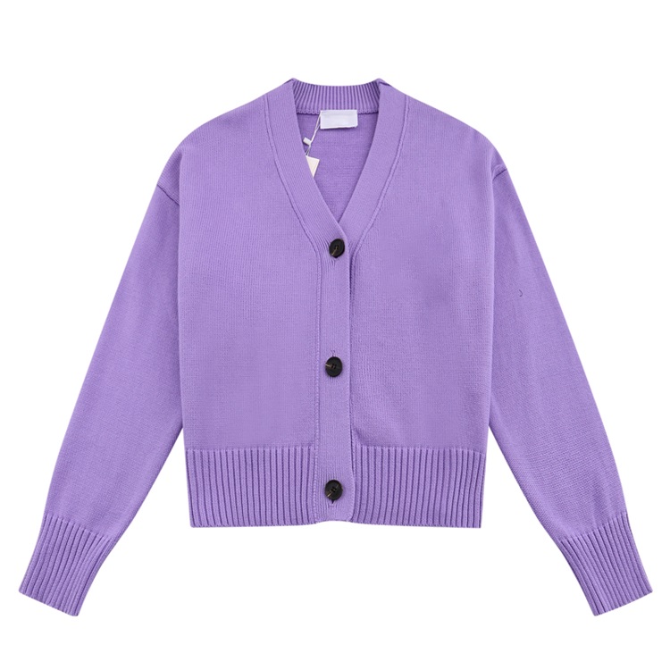 

Men's Sweaters Autumn/winter 2022 New Classic Embroidered Heart Letter A Wool Knitted V-neck Cardigan Sweater A1CYA13#, Lavender-a1cya13#