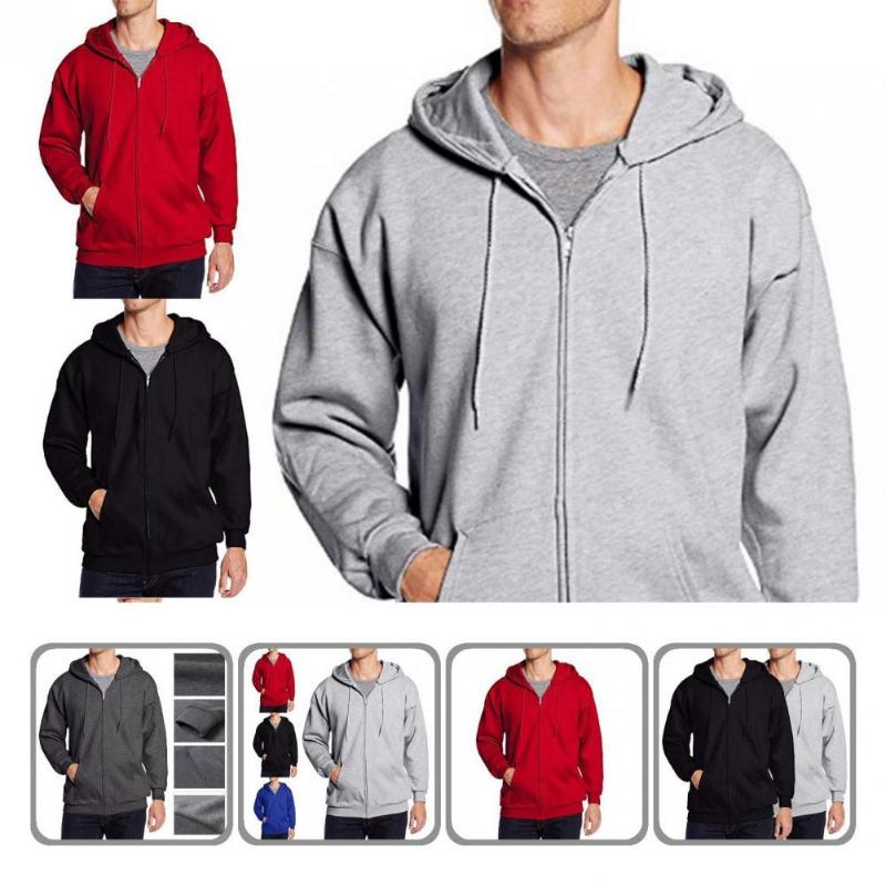 

Men's Sweaters Windproof Soft Zipper Closure Solid Color Casual Sweatshirt OuterwearMen's, Black