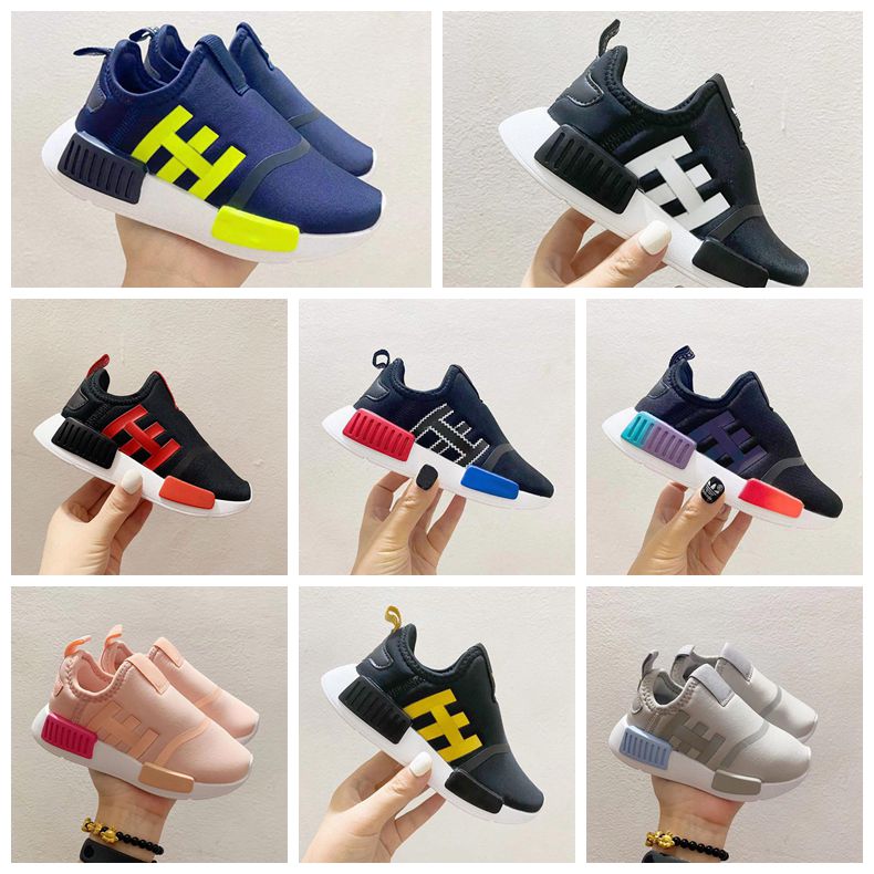 

2022 Top Quality Girls youth kid Toddler school shoes Boys Casual red blue green Originals brand Kids sport track shoes Childrens Running outdoor Sneakers Size 26-35, Shoes box
