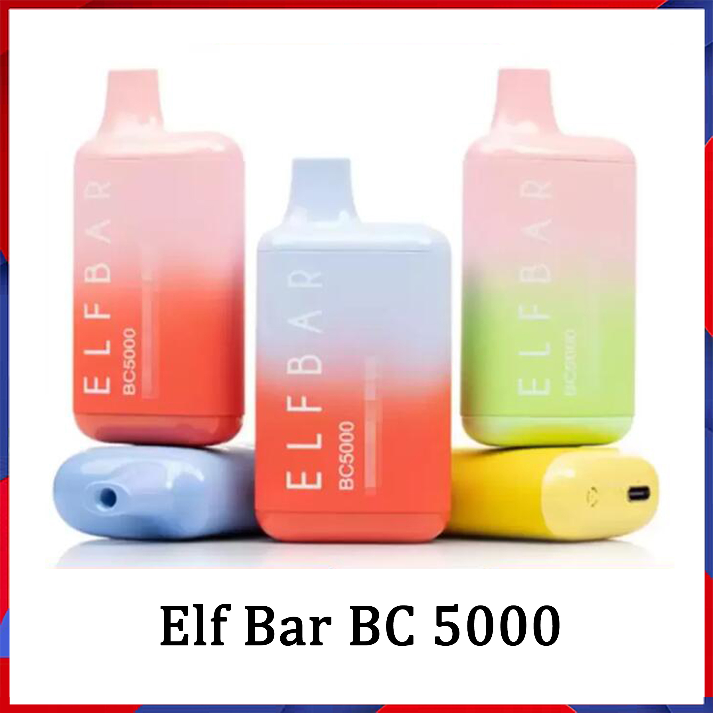 

Original Elf Bar BC5000 Disposable Rechargeable cigarettes Kit 650mAh 11ml per-filled cartridges pod 22 Colors Vaporizers esco Bar 5000 and bang BC