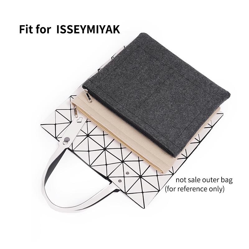 

Cosmetic Bags & Cases For ISSEYMIYAK BAOBAO 6 7 8 10 Grid Make Up Organizer Felt Insert Bag Handbag Travel Inner Purse Portable, Mid zip black