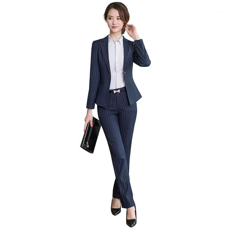 

Women' Jackets 2022 Spring Autumn Fashion Striped Office Ladies OL Coats Women Formal Outerwear Full Sleeve Slim Tops Gx821, Solid black