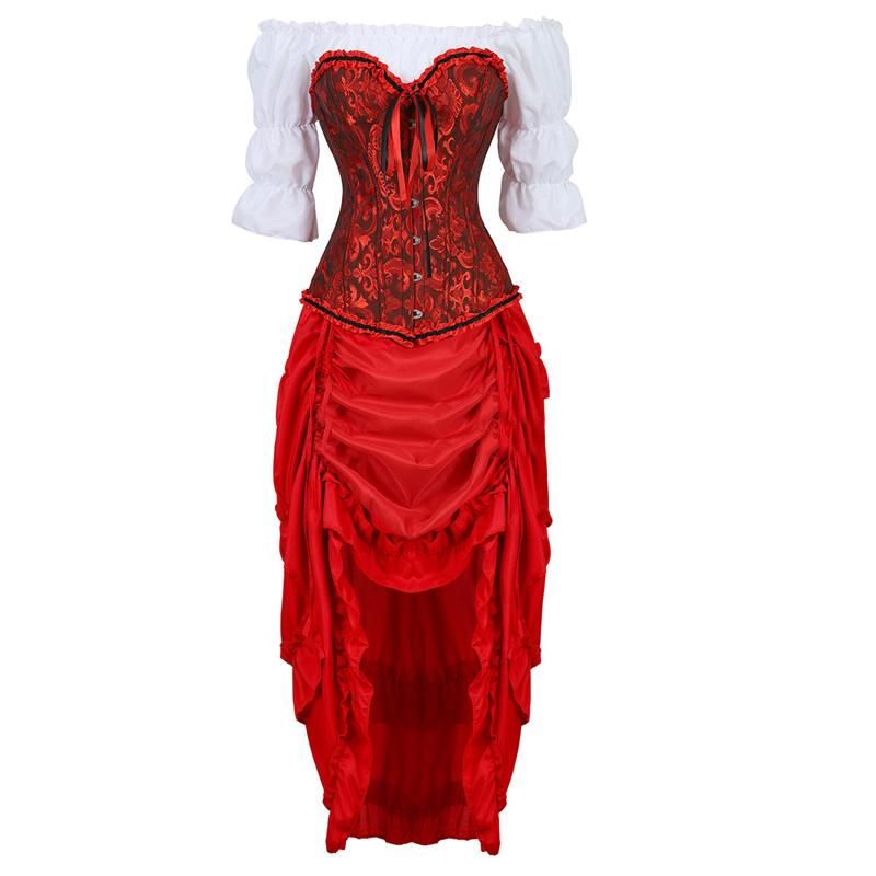

Bustiers & Corsets Gothic Victorian Burlesque Dresses Costumes Plus Size Vintage Waist Corset And Skirt Sexy GownsBustiers &Bustiers, 819-6505-6388