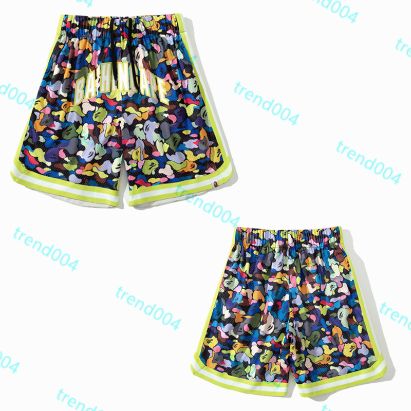 

High Quality Apes Men's Shorts Japanese Shark ape head Luminous camo Star galaxy Spots Men and women couples with the same 100% Cotton shorts 2-2, 1 pcs buttons