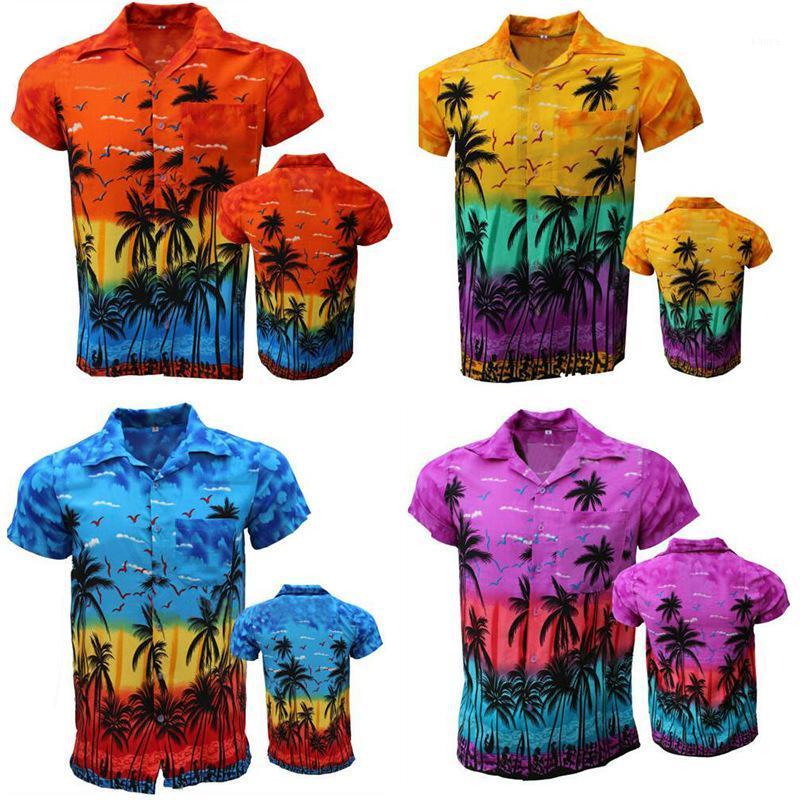 

Fashion Men' Casual Button Hawaii Print Beach Short Sleeve Quick Dry Top Blouse Shirt Streetwear Loose Shirts, Blue