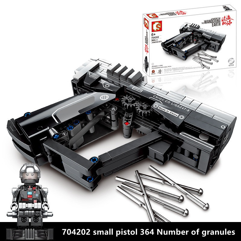 

Children shooting toys Technic Hiking Earth Signal Gun Building Blocks Set DIY Game Bricks City For