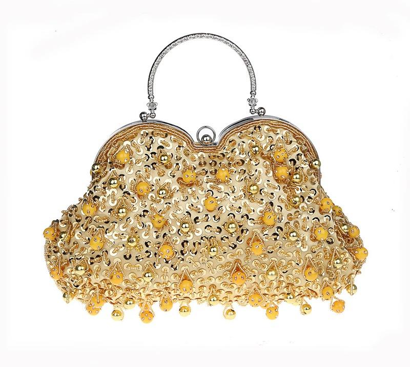 

Evening Bags Design Women Handmade Beaded Diamonds Clutches For Party/Dinner Purse WY208Evening, Green