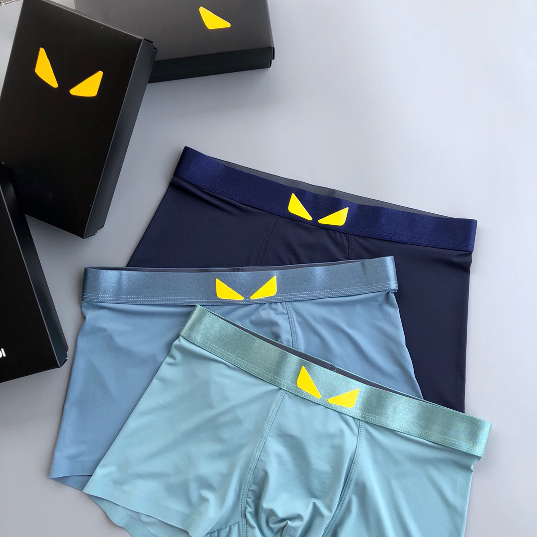 Mens Psd Underwears Designer Underpants Underwear Men Summer Ice Silk Boxer Man Shorts For Boys Thin Trend Printing Youth Boxer Short QAQ