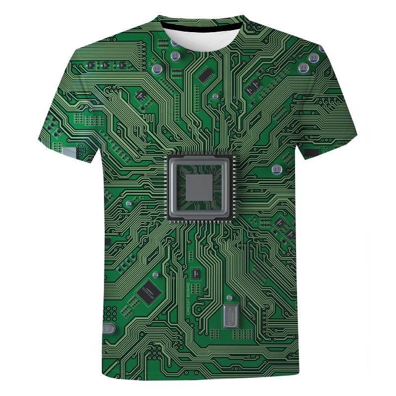 

Men's T-Shirts Computer CPU Electronic Chip 3D T-shirt Harajuku Graphic Printed Men Women Fashion Casual Short Sleeve Oversized Tops, Vip1