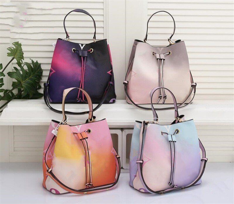 

Summer Multicolor Louiseity Gradient Viutonity Bags Bucket Neonoe SPRING IN THE CITY Tote Sunrise Pastel Monograms Tie Dye Handlebag Women, Extra shipping