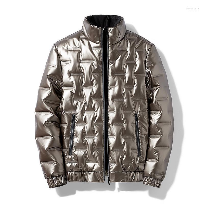 

Men's Down & Parkas Men Winter Jackets ParkaThick Jacket Trend Warm Harajuku Coat Male Casual Zipper Windproof Waterproof Outwear Kare22, 588 silver