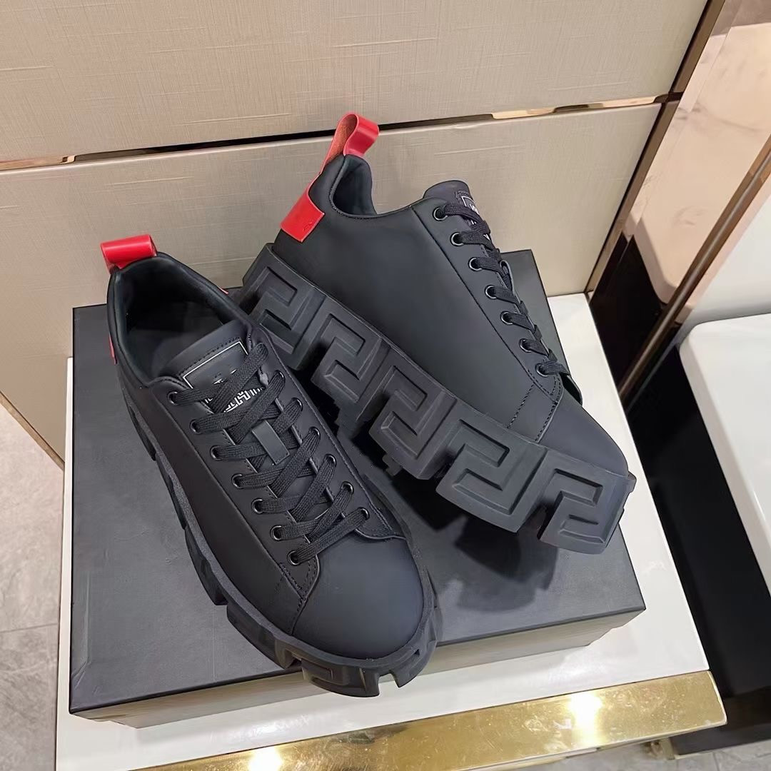

Designer Casual Shoes Greca Labyrinth Sneakers Thick-soled Mens Shoes Leather Calfskin Platform Shoe Newest Fashion Trainers Increased Thick r8