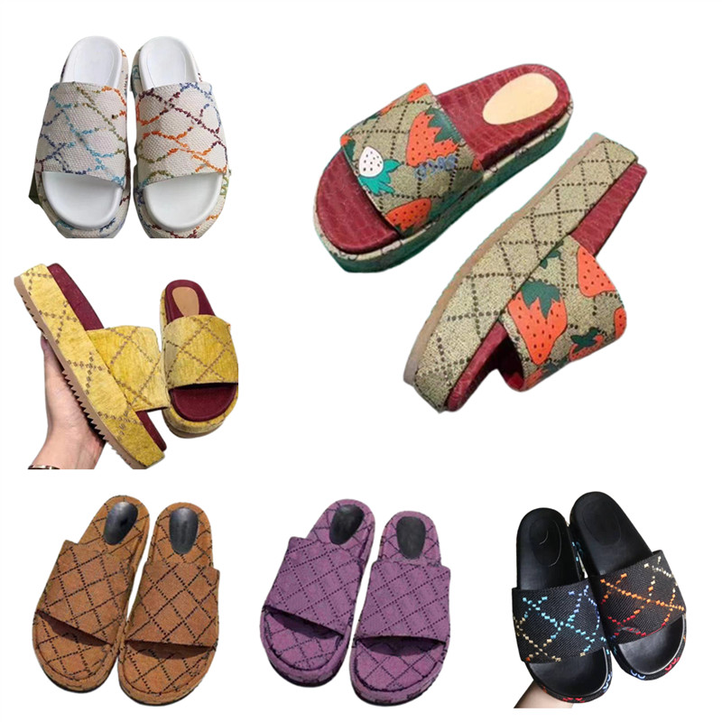 

Letter embroidery luxury Women Slippers summer beach stripe casual slippers flat Slipper Sandals Cotton Designers Fluffy fur Slide, The box is not only for sale