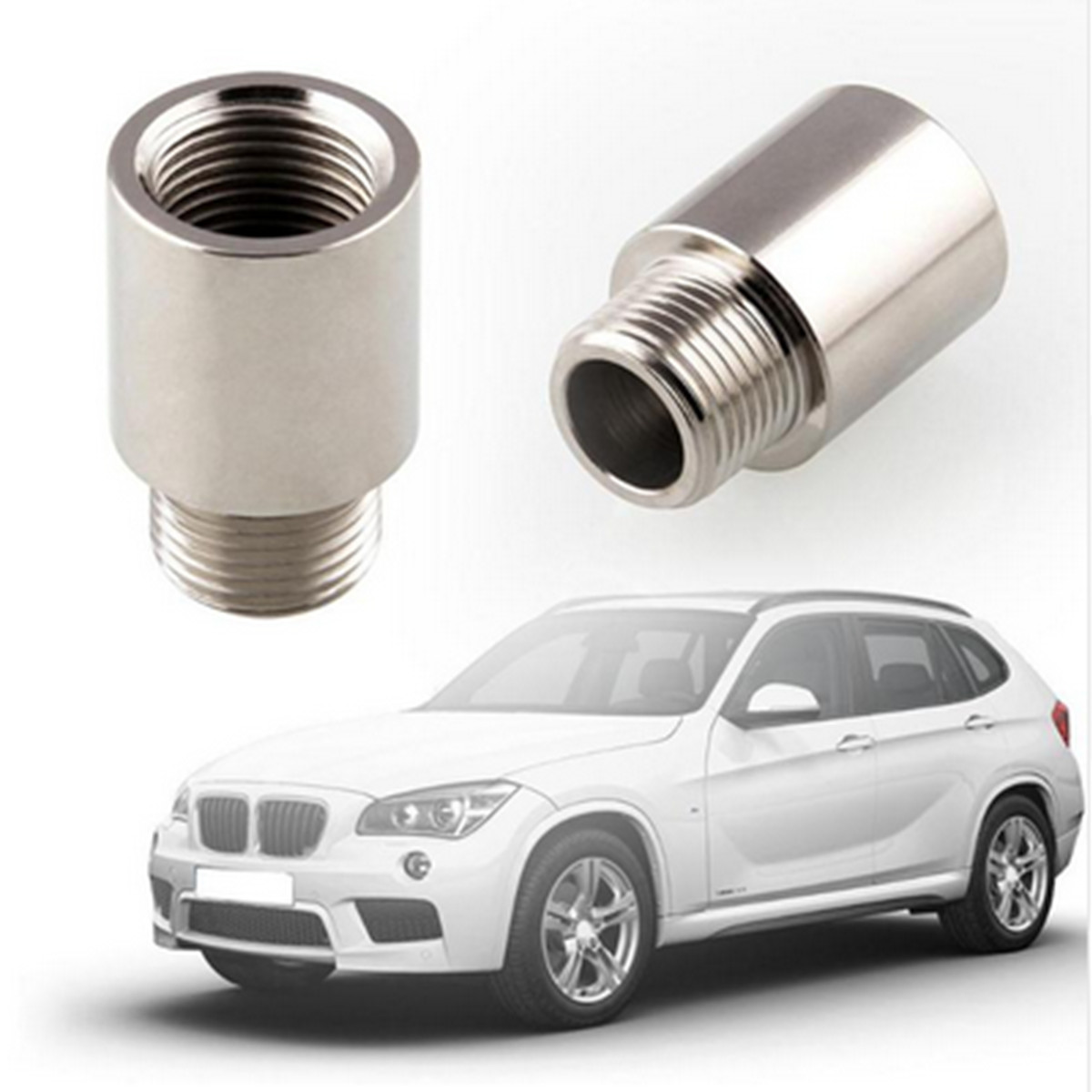 

O2 Sensor Fitting Bung, Protective Shell Plug Adapter Steel M18 X 1.5 Straight Thread Plug (38mm) 2PCS