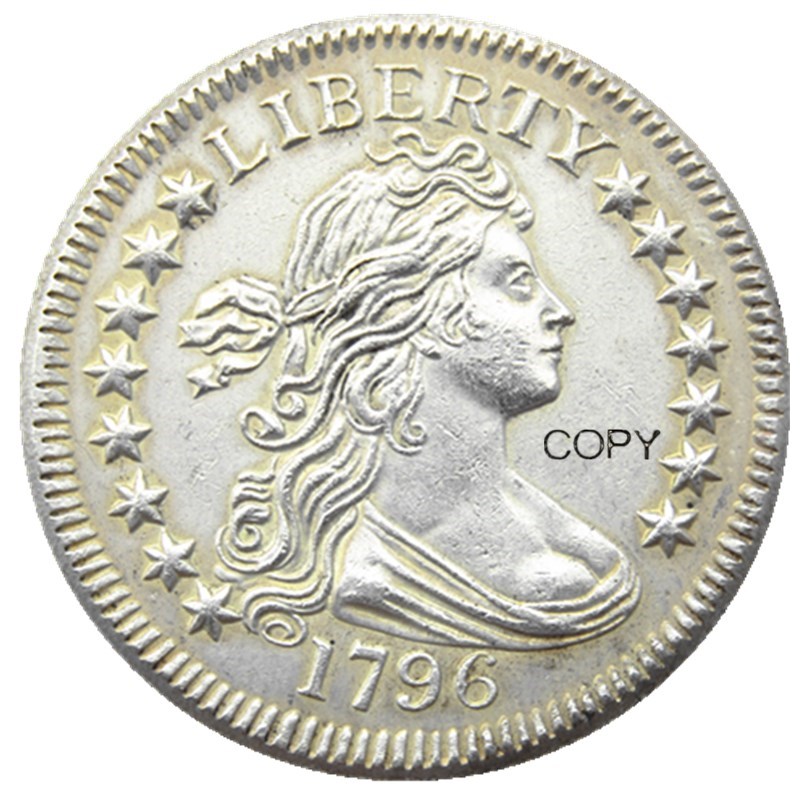 

US 1796/1804 Draped Bust Quarter Dollar Craft Silver Plated Copy Coin Brass Ornaments home decoration accessories