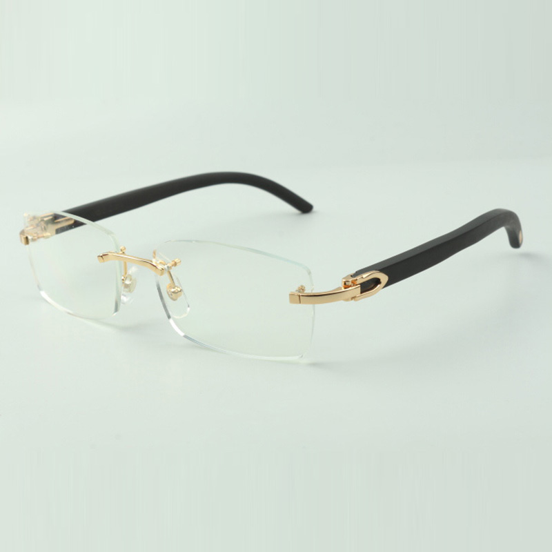 

Plain glasses frame 3524012 with black wooden legs and 56mm lenses for unisex